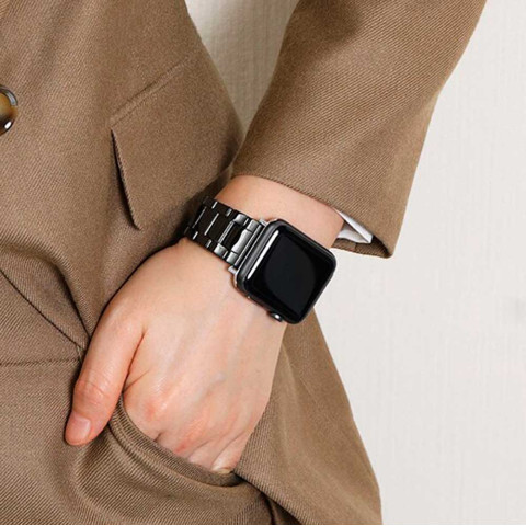 Ремешок для Apple watch 38/40/41mm Ceramic type 3 Black